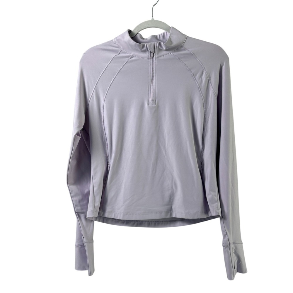 Etonic‎ 1/4 Zip Pullover Top Womens Size L Purple Performance Golf Stretch
